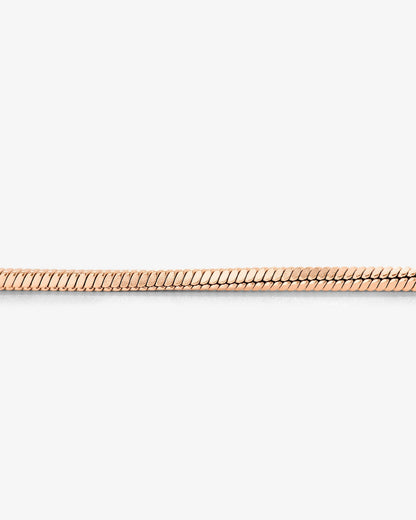 Squared Snake Chain Necklace Rose Gold