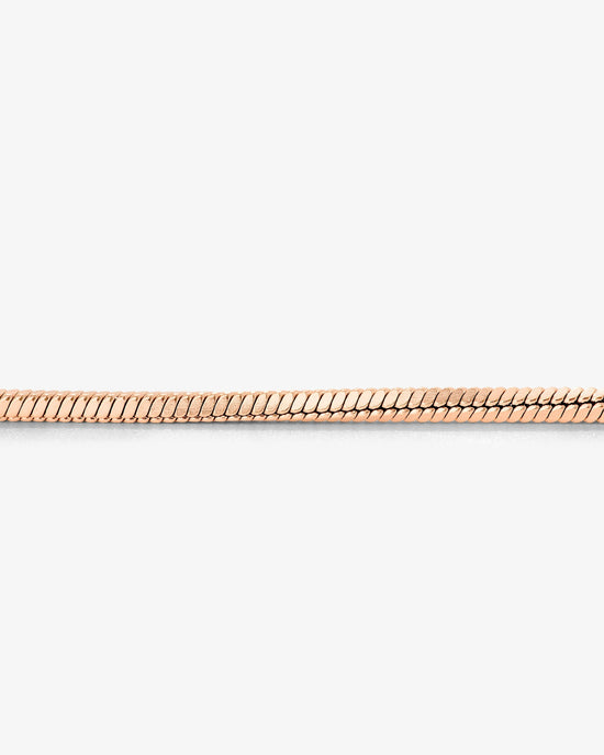 Squared Snake Chain Necklace Rose Gold