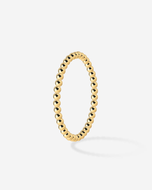 Narrow Sphere Ring Gold