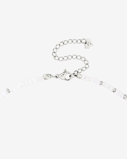 Puka Shell Necklace Silver
