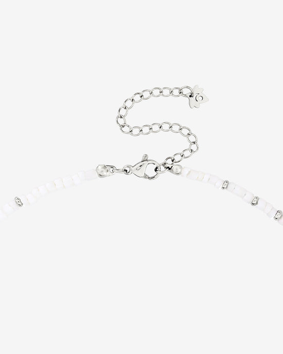 Puka Shell Necklace Silver