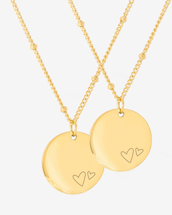 Mother & Daughter Necklace Gold