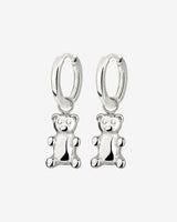 Fortune Bear Hoop Set Baby Silver