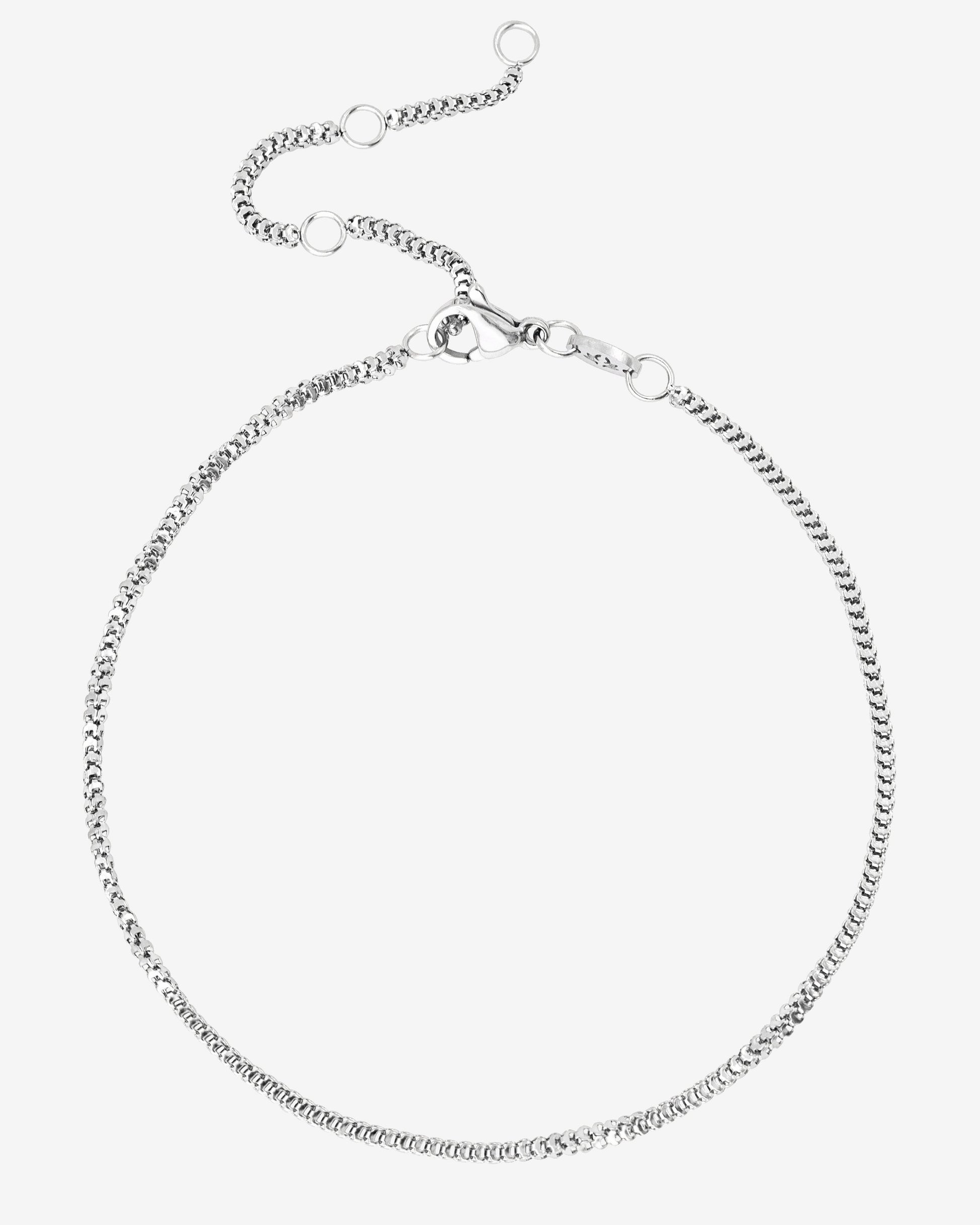 Box Snake Anklet Silver