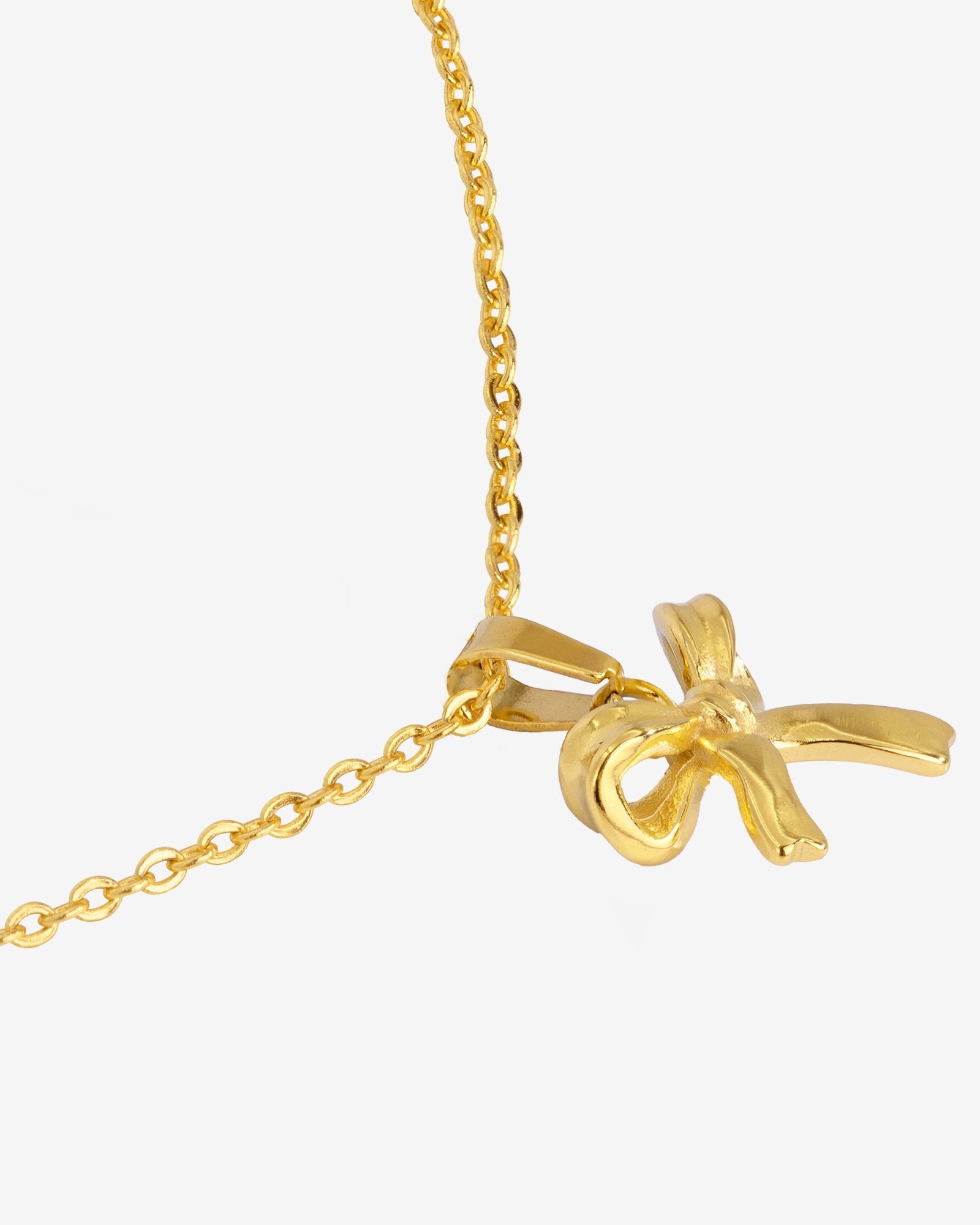 Pretty Ribbon Necklace gold