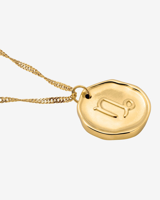 Zodiac Necklace – Capricorn Gold