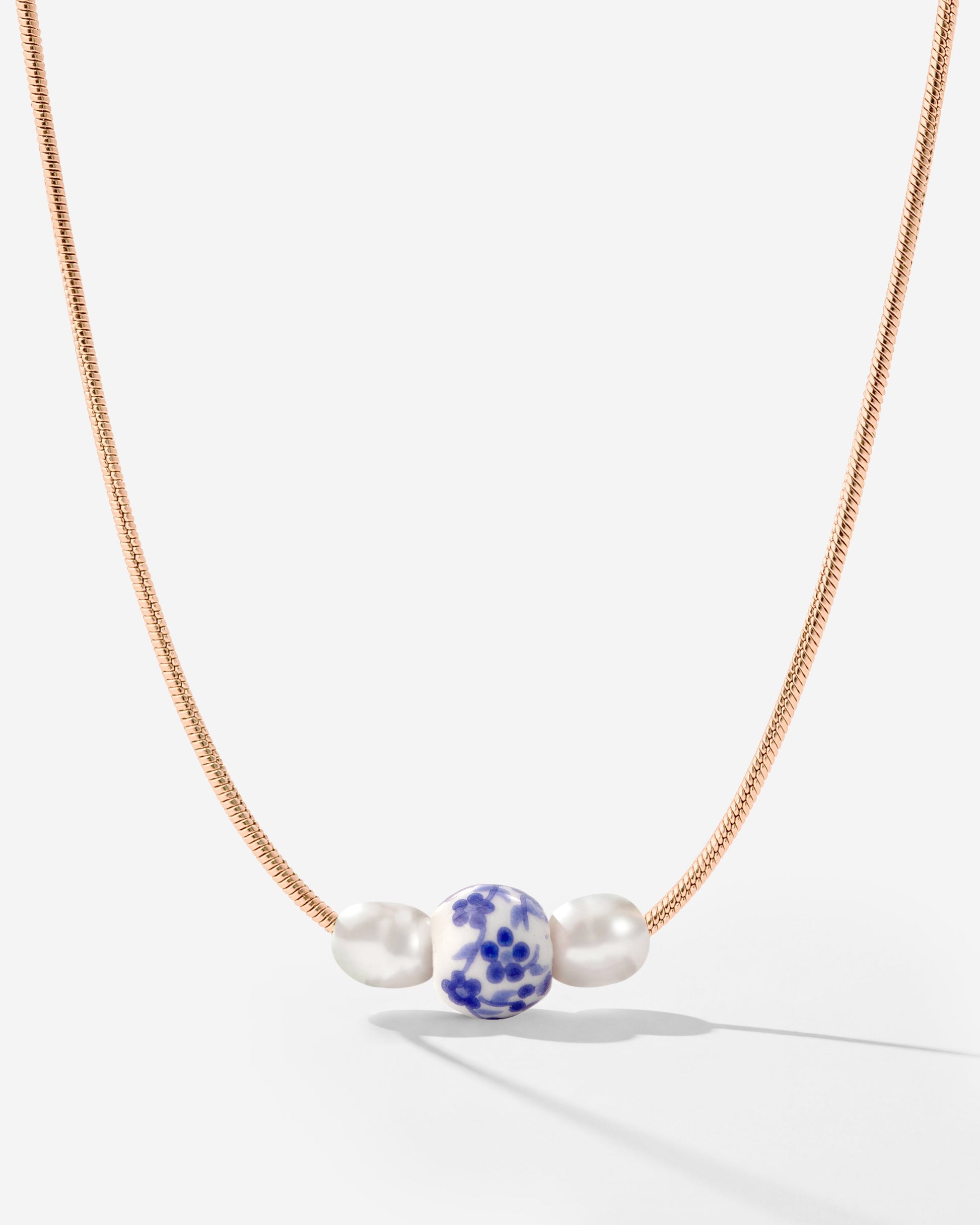 Painted Blue Necklace