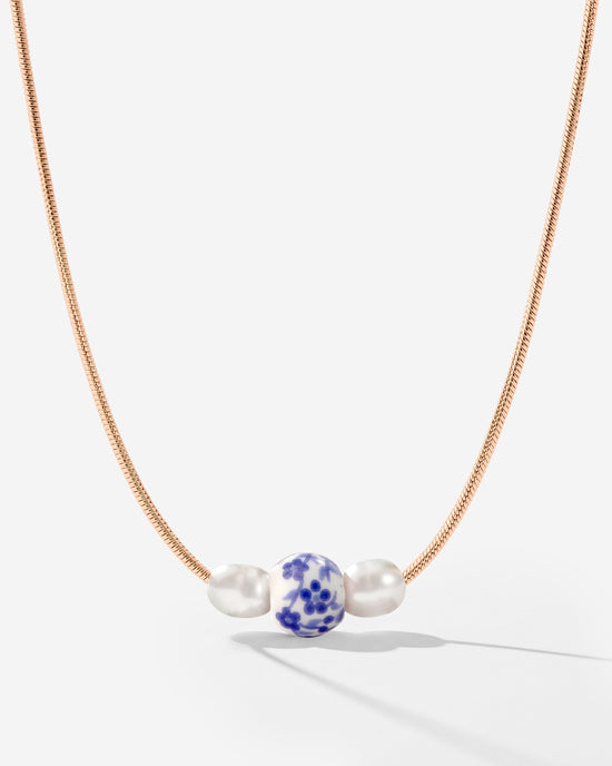 Painted Blue Necklace