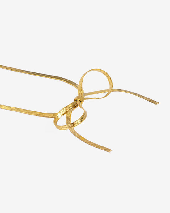 Sweet Bow Necklace gold