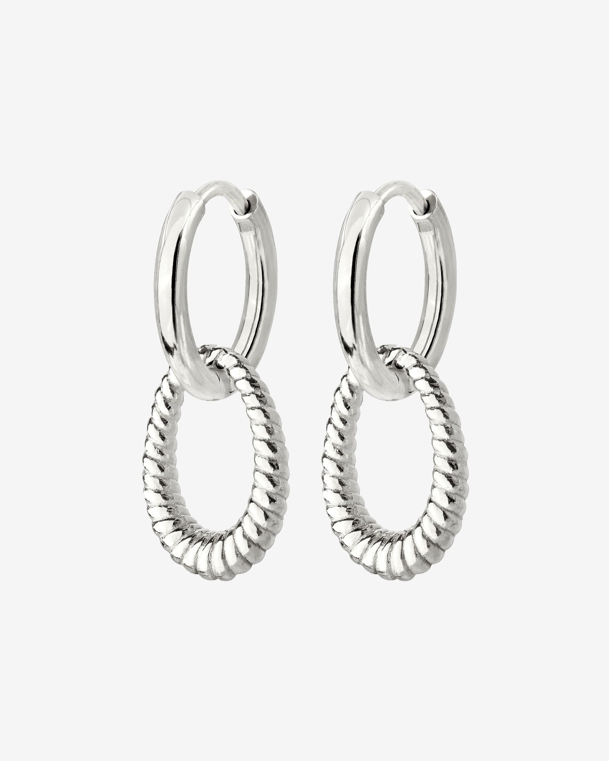 Oldie Goldy Hoop Set Small Silver