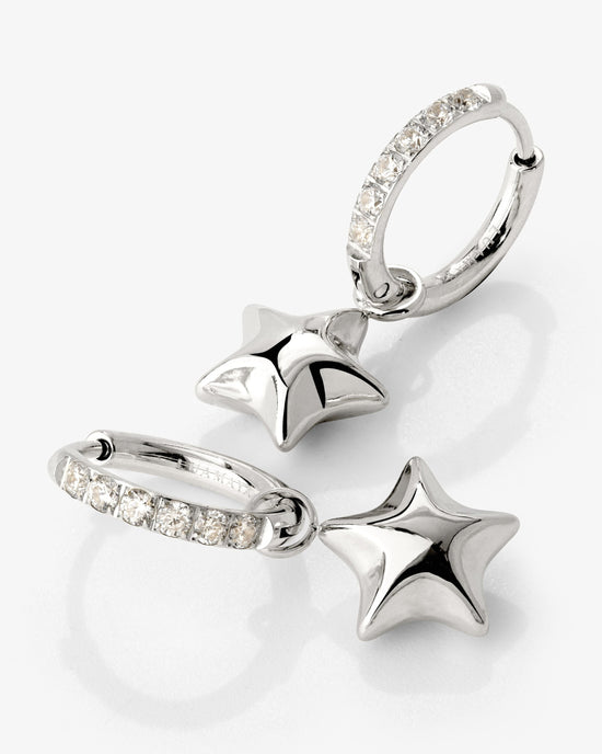 Nova Glimmer Hoop Set Small Silver