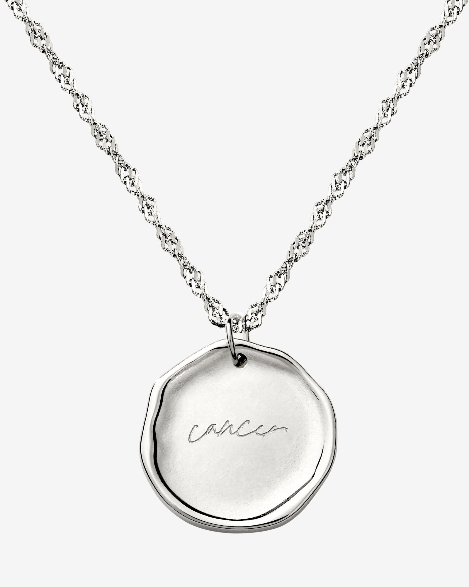 Zodiac Necklace – Cancer Silver