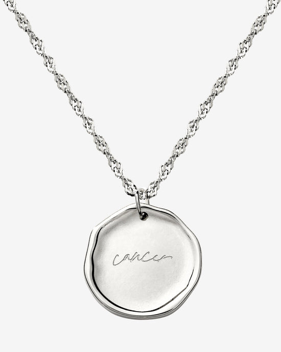 Zodiac Necklace – Cancer Silver