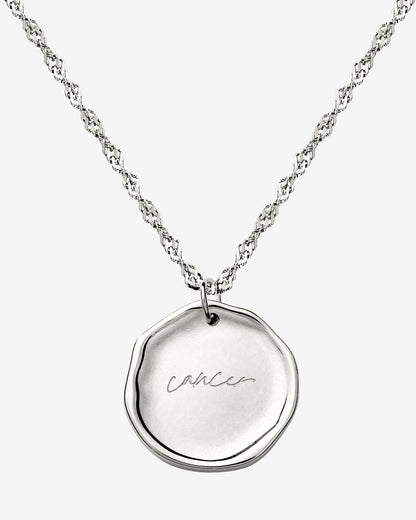 Zodiac Necklace – Cancer Silver