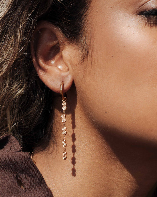 Serpent's Whisper Hoop Set Small Rose Gold