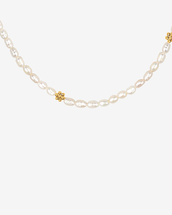 Blossom Pearl Choker Gold