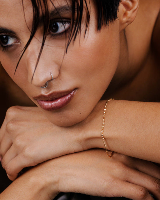 Tinsel Chain Bracelet Rose Gold