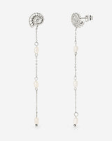 Siren's Spell Pearl Drop Earrings Silver