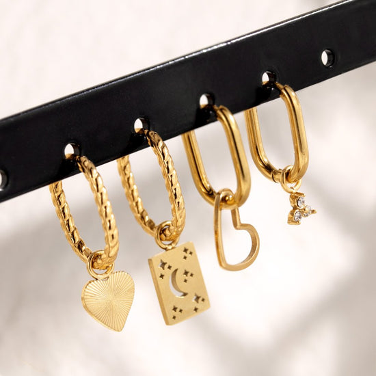Midnight Lover Oval Hoops Baby gold