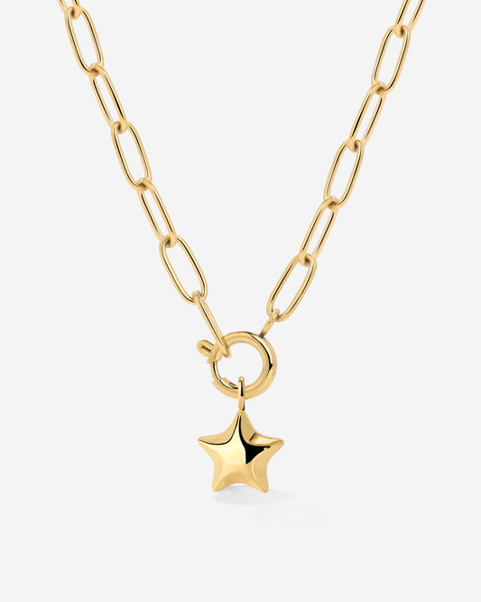 Nova Oval Links Necklace Set Gold