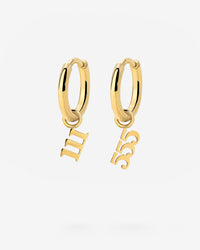 Angel Number Hoop Set Small