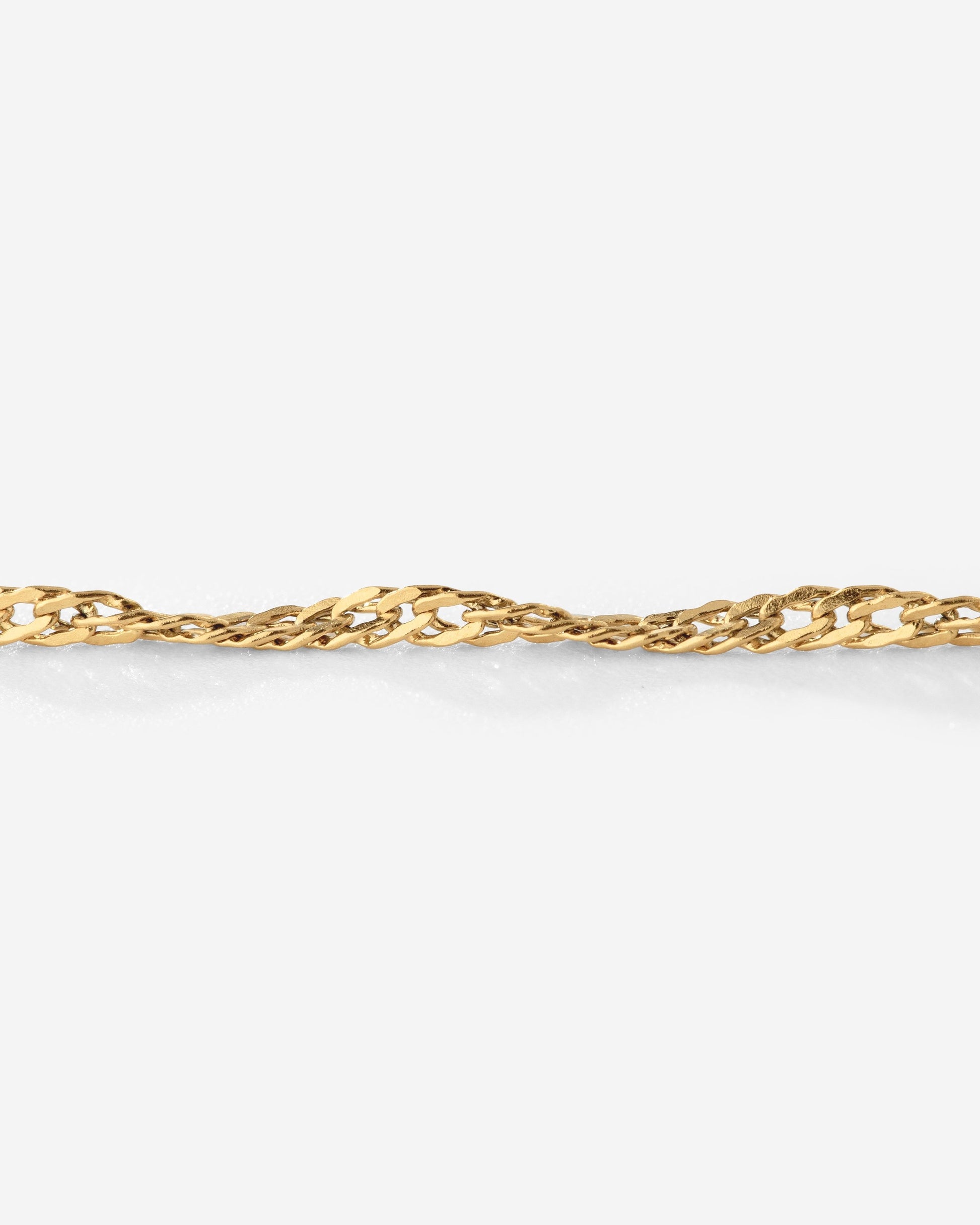 Singapore Chain Charm Bracelet gold