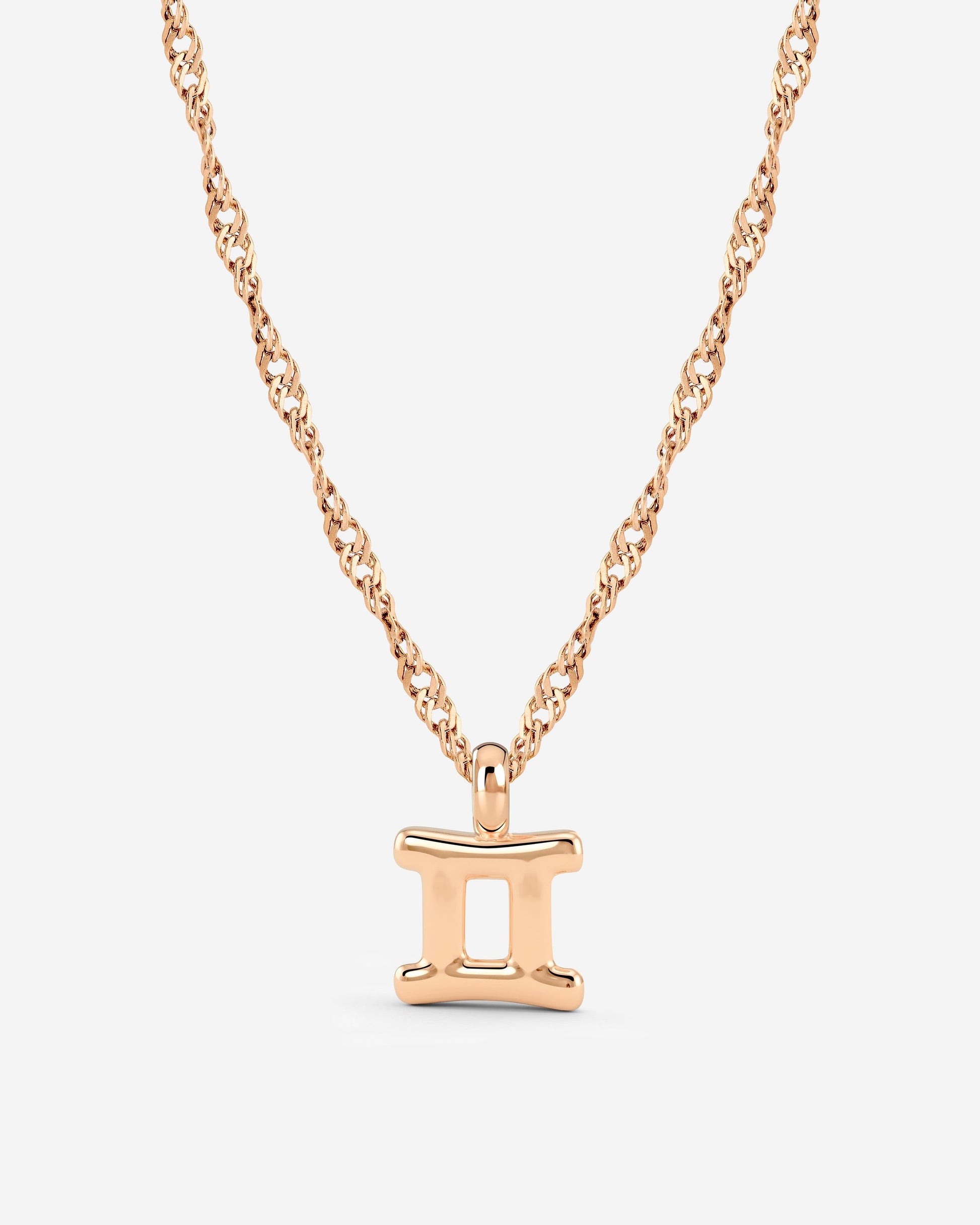 Gemini Bubble Necklace Rose Gold