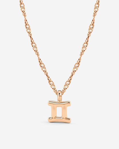 Gemini Bubble Necklace Rose Gold