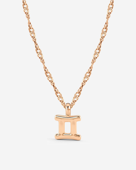 Gemini Bubble Necklace Rose Gold