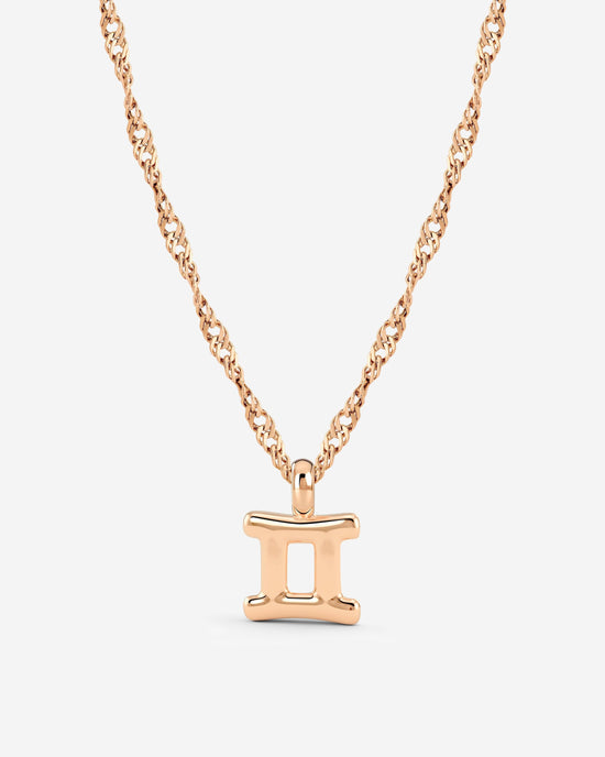 Gemini Bubble Necklace Rose Gold