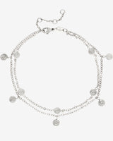 Swirl'n Double Anklet Silver