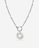 Sun Ray Singapore Chain Necklace Set Silver