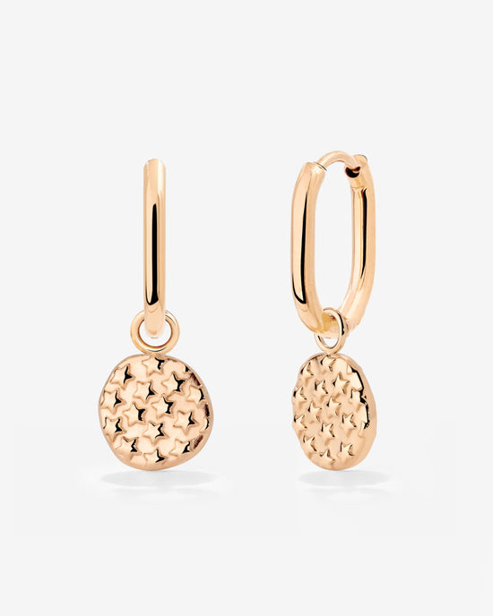 Starry Skies Oval Hoop Set Baby Rose Gold