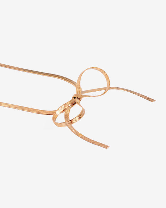 Sweet Bow Necklace Rose Gold
