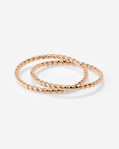 Twisted Ring Duo Rose Gold