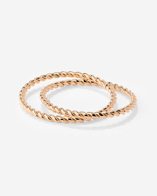 Twisted Ring Duo Rose Gold