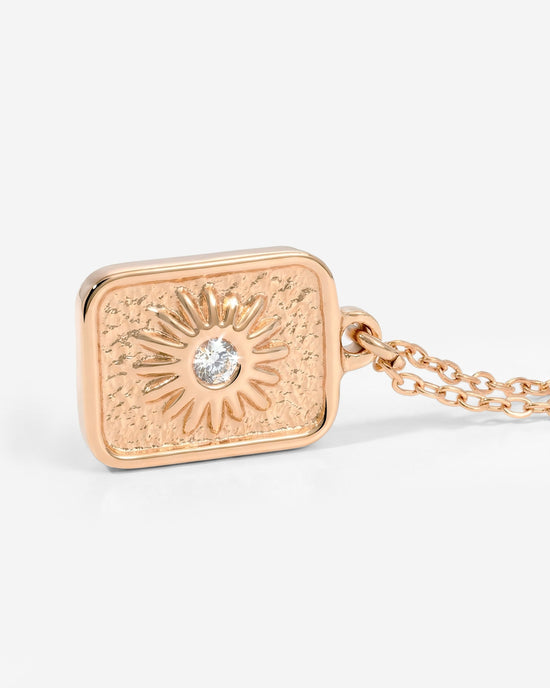 Sun Relic Necklace Rose Gold