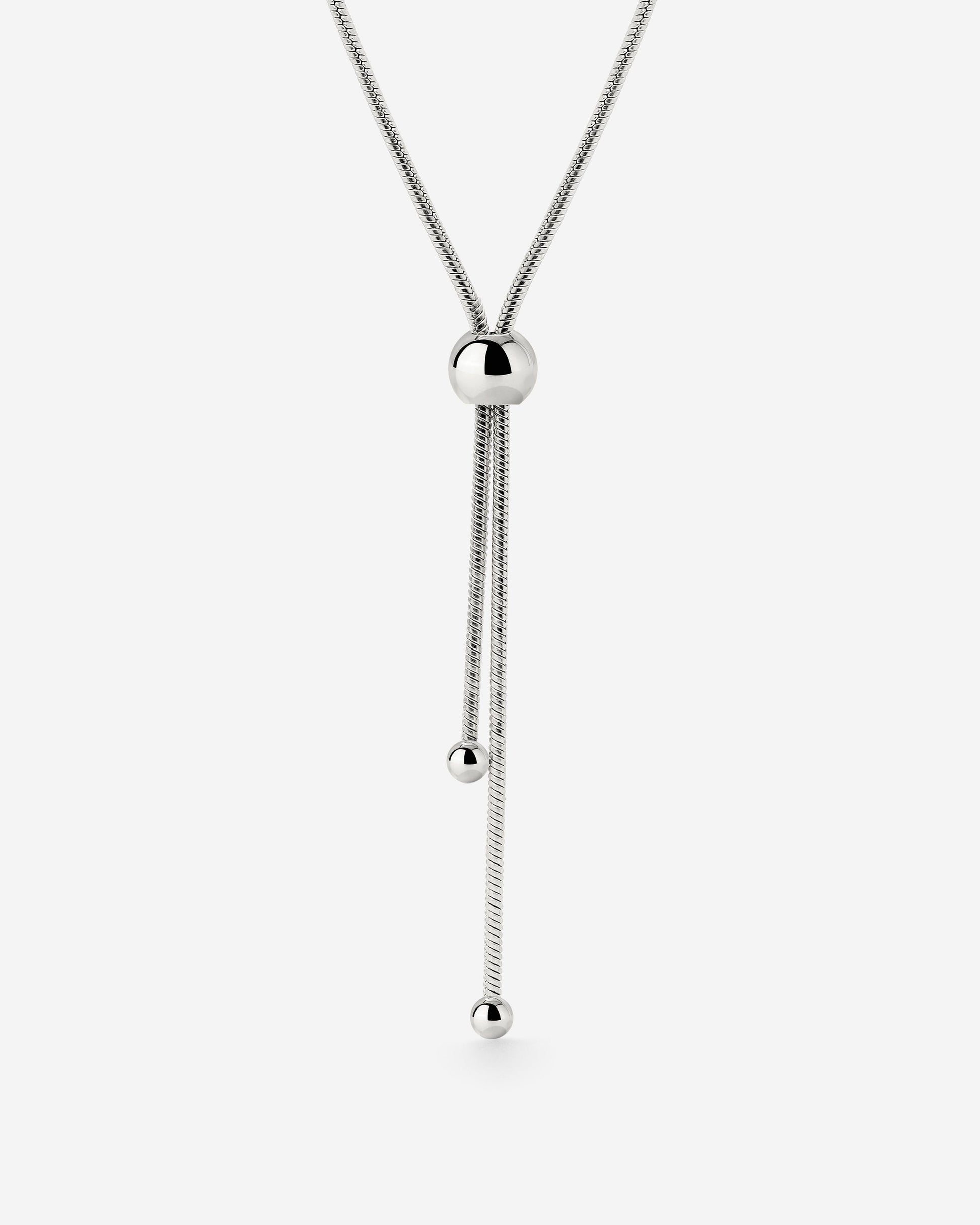 Simple Elegance Y-Necklace Silver