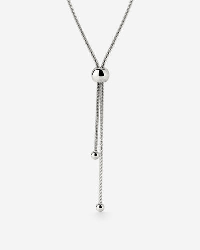 Simple Elegance Y-Necklace Silver