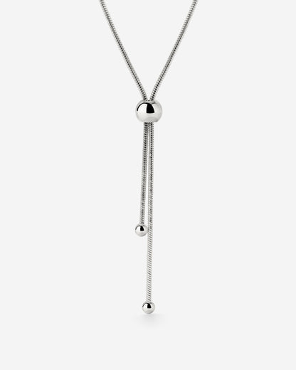 Simple Elegance Y-Necklace Silver