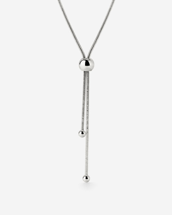 Simple Elegance Y-Necklace Silver