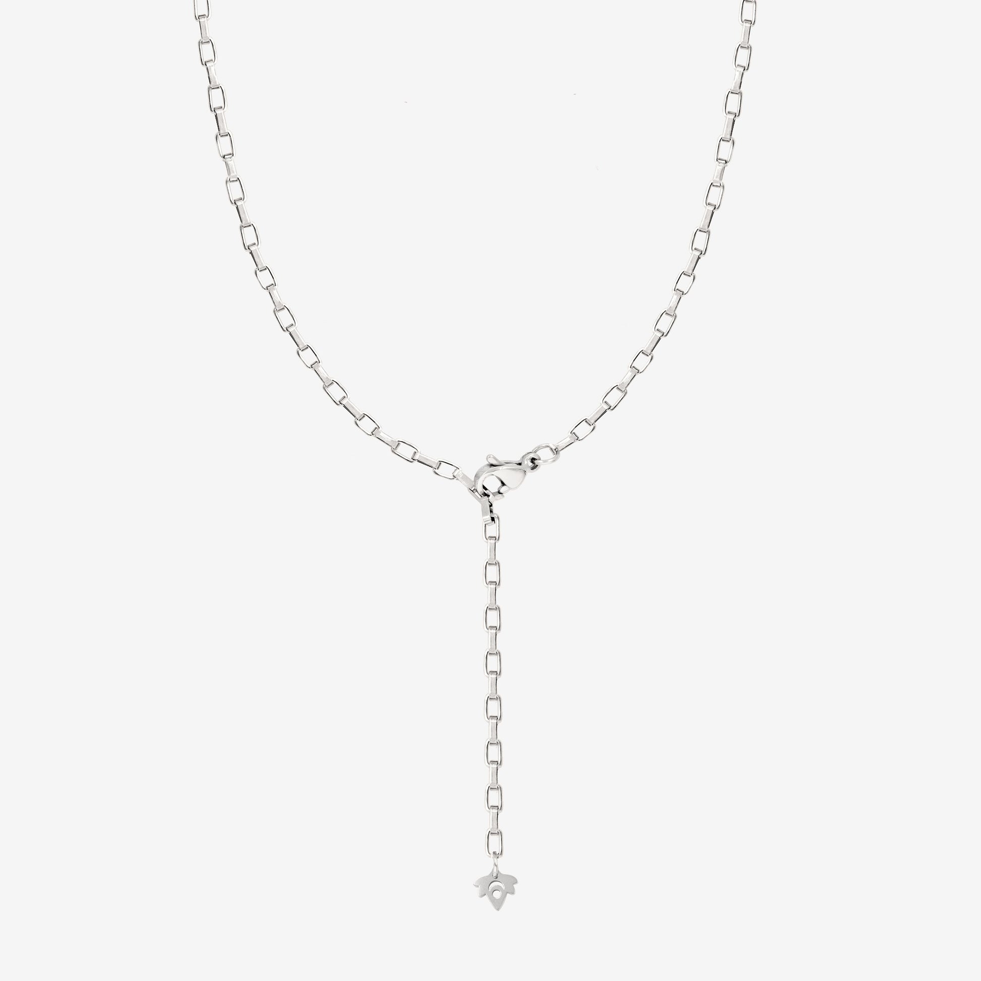 Square Y Box Chain Silver