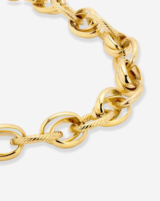 Chunky Twisted Links Necklace gold