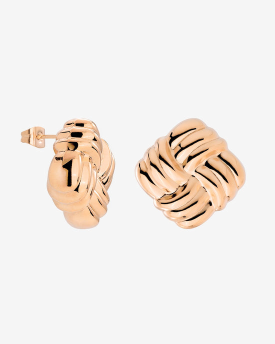 Granny Button Studs Large Rose Gold