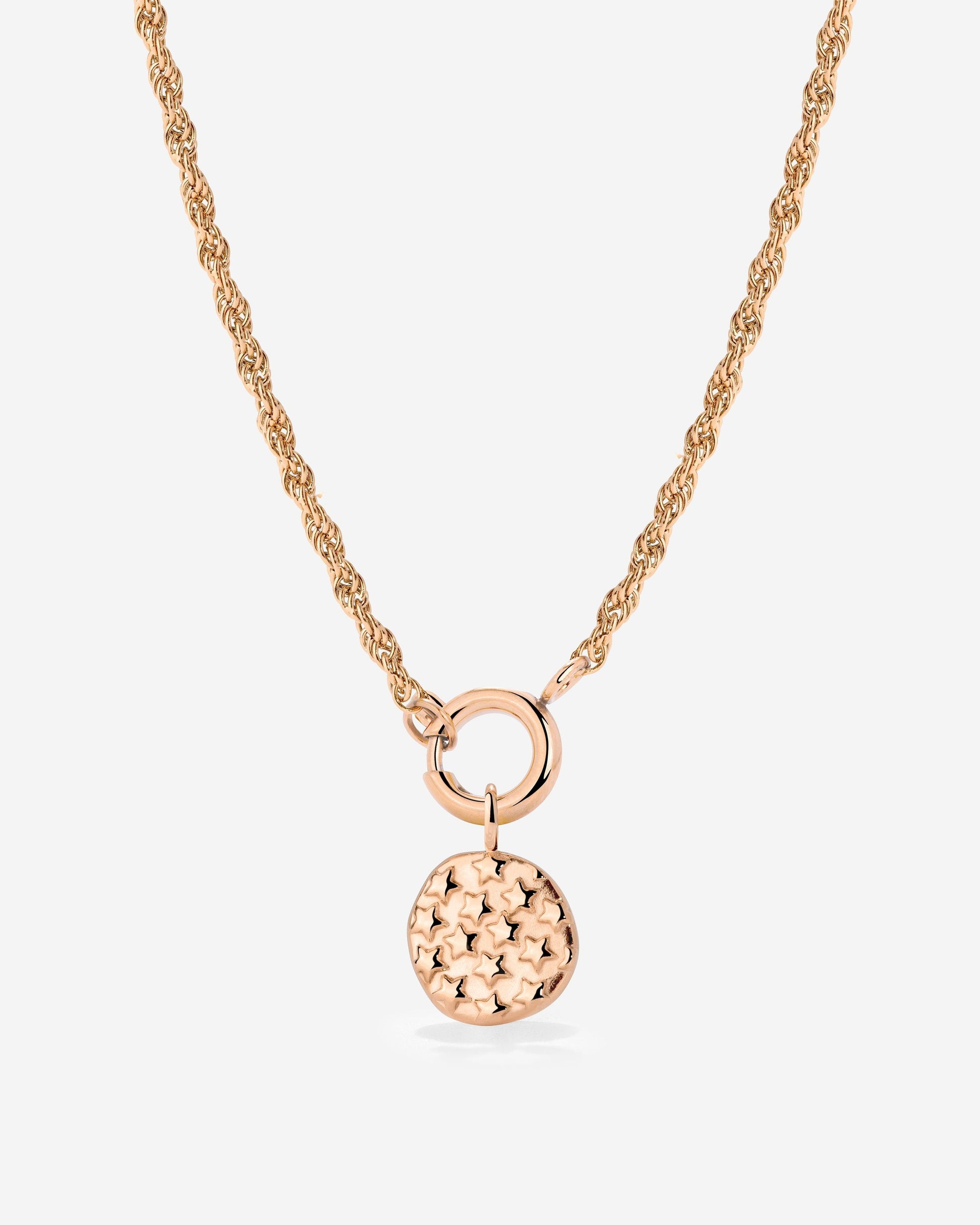 Starry Skies Rope Chain Necklace Set Rose Gold