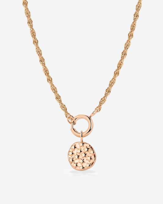 Starry Skies Rope Chain Necklace Set Rose Gold