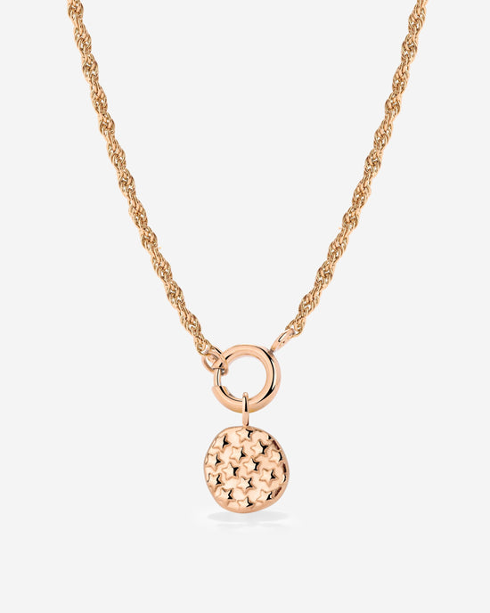 Starry Skies Rope Chain Necklace Set Rose Gold