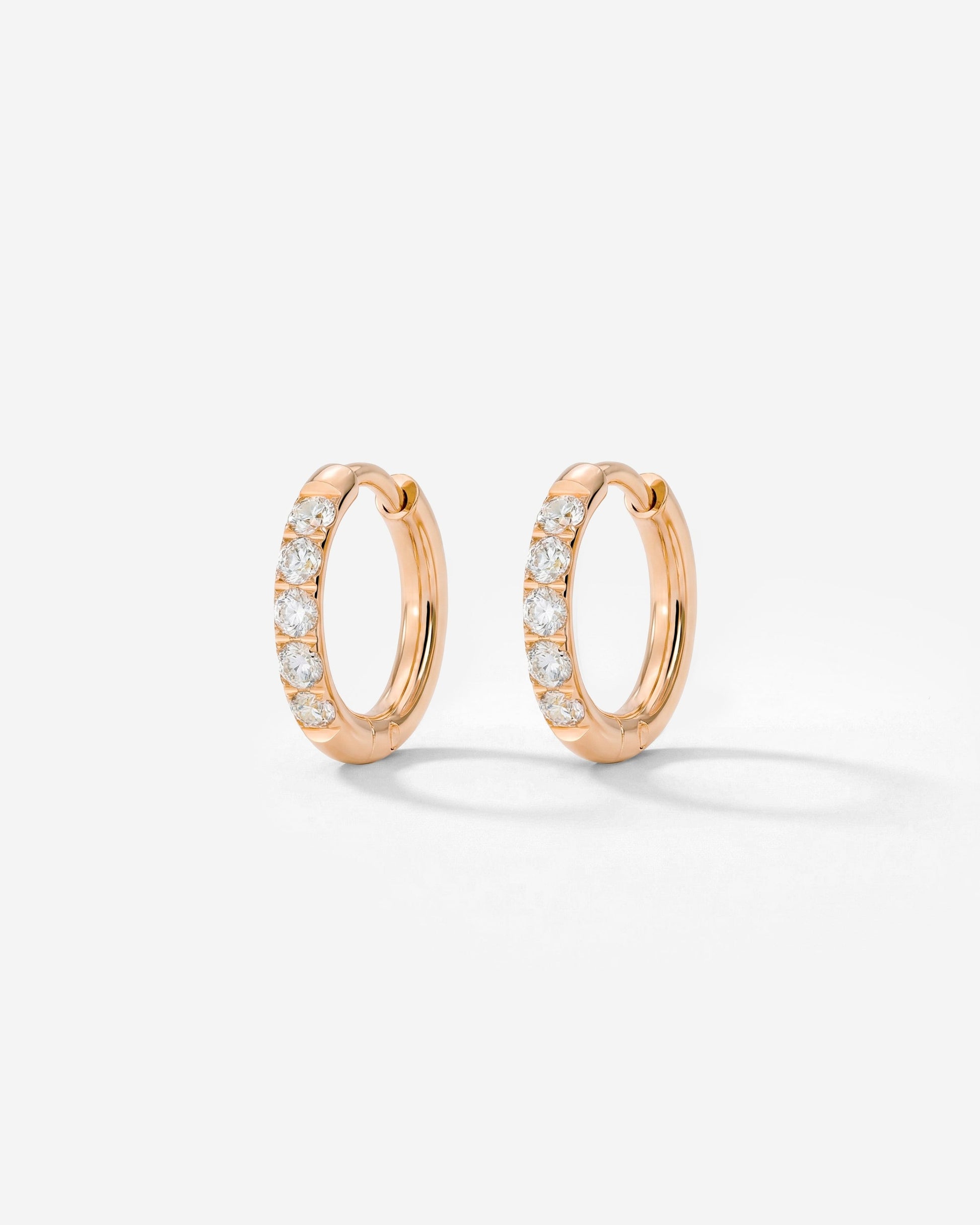 Glimmer Hoops Baby Rose Gold