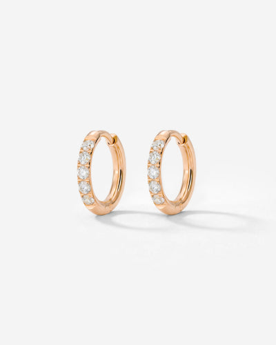 Glimmer Hoops Baby Rose Gold