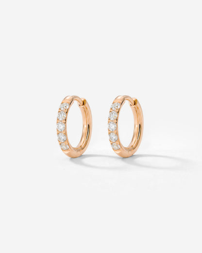 Glimmer Hoops Baby Rose Gold